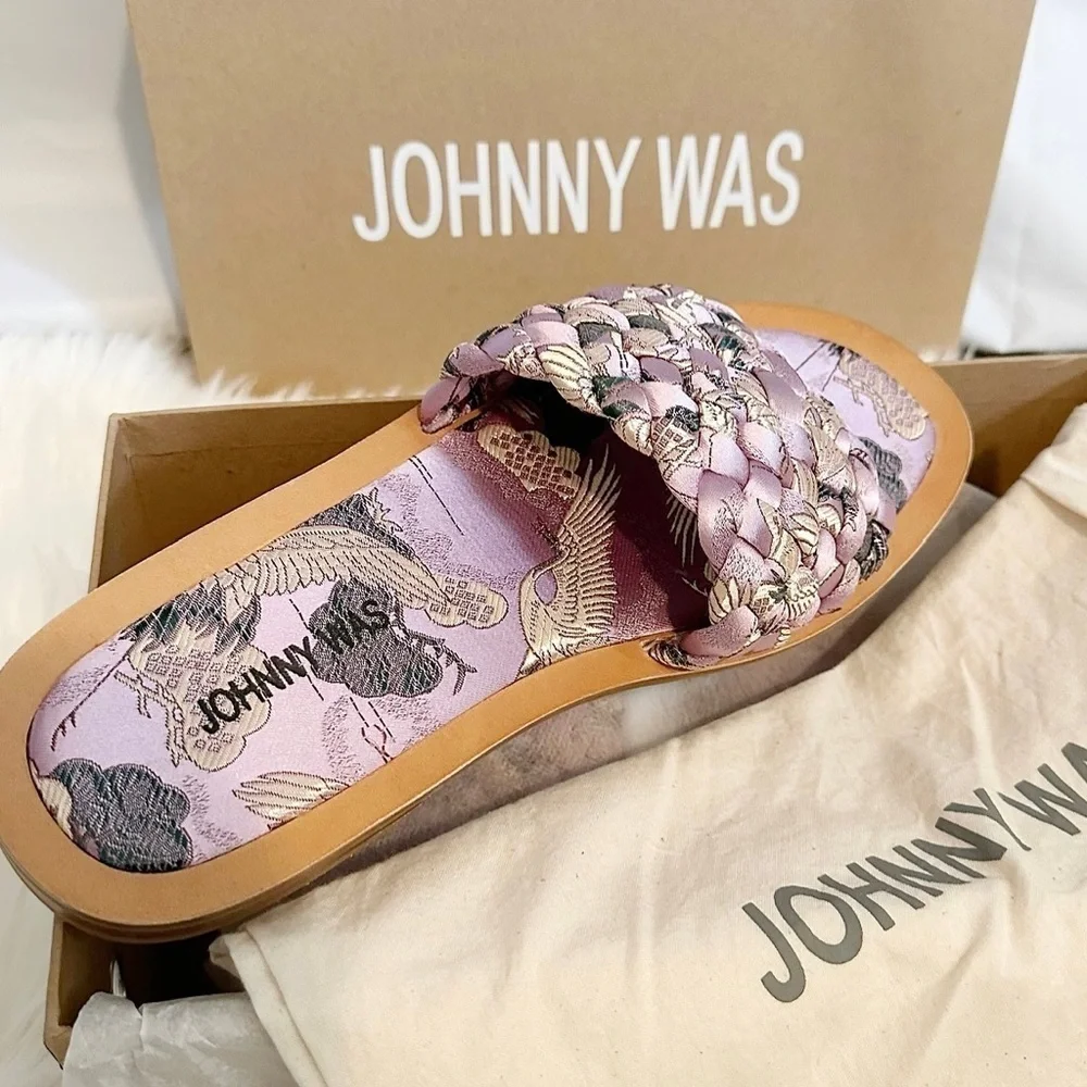 𝅺johnny Was Lilac Woven Sandals - Picture 7 of 7